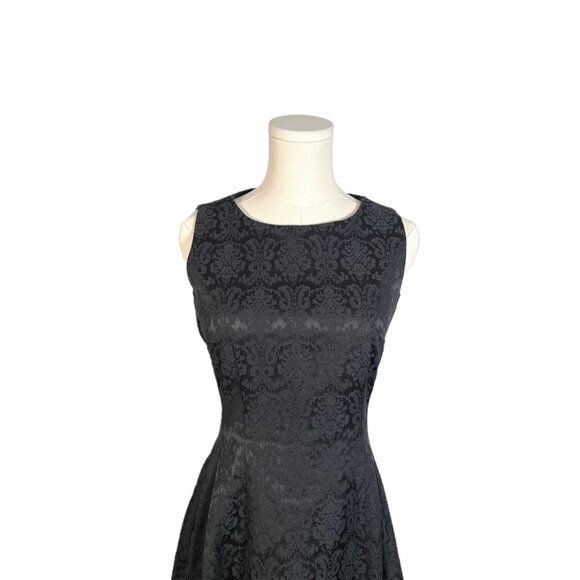 Eva Mendes Baroque Damask Print Fit & Flare Sleeveless Dress Size 2 - Picture 2 of 9